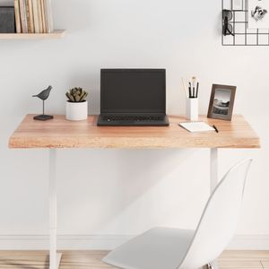 [Home] Tischplatte 100x50x4 cm Massivholz Eiche Behandelt Baumkante , Neue Mode 2024 im häuslichen Leben