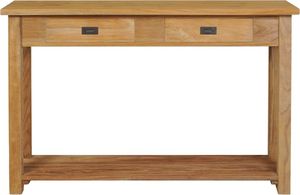vidaXL Konsolentisch Massivholz Teak 120x30x80 cm