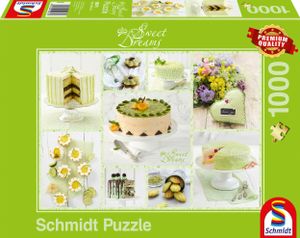 Schmidt 59575 - Puzzle, Frühlingsgrünes Kuchenbuffet, Sweet Dreams, 1000 Teile 4001504595753
