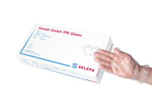 OneMed Smooth Stretch TPE Gloves Einweghandschuhe (200 Stk./Spenderbox) Unisexgröße: L