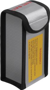 Sicherheitstasche für Lipo Batterien, 1 Stück, flammhemmendes und explosionsgeschütztes Material, Abmessungen 125 x 64 x 50 mm Sicherheitstasche für Lipo Batterien, 1 Stück, flammhemmendes und explosionsgeschütztes Material, Abmessungen 125 x 64 x 50 mm