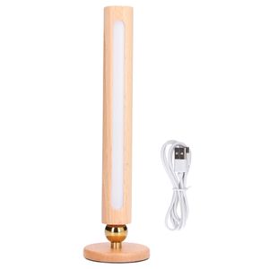Wandleuchte aus Holz, um 360° drehbar, USB-Aufladung, einstellbare Helligkeit, tragbare magnetische Wandleuchte für Nachttisch-Korridor