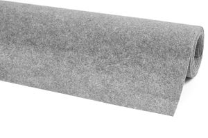 Teppichboden 200 x 300 cm Grau Bodenbelag Auslegware Meterware Nadelvlies Nadelfilz Rips Kurzflor