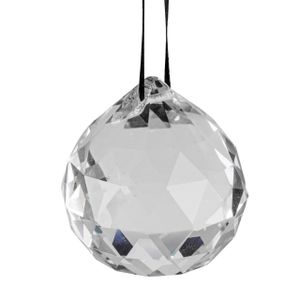 Deko Hänger Kristallkugel D. 5cm aus geschliffenem Glas Formano