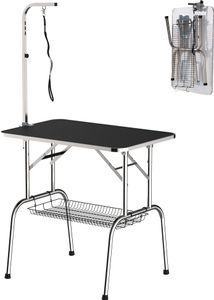 PawHut Trimmtisch Tierpflegetisch Schertisch mit Korb Hundepflegetisch klappbar Hundefriseurtisch Hunde Badetisch höhenverstellbar Edelstahl Schwarz PawHut Trimmtisch Tierpflegetisch Schertisch mit Korb Hundepflegetisch klappbar Hundefriseurtisch Hunde Badetisch höhenverstellbar Edelstahl Schwarz