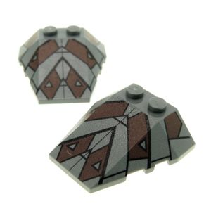 2x Lego Schräg Dach Stein 4x4 neu-dunkel grau braun Star Wars 48933pb009 2x Lego Schräg Dach Stein 4x4 neu-dunkel grau braun Star Wars 48933pb009