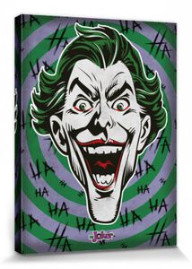 Batman Poster Leinwandbild Auf Keilrahmen - The Joker, Hahaha (40 x 30 cm)