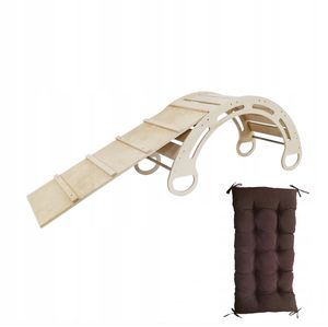 Kletterbogen Natur mit Kissen Braun und Schaukel Montessori klettergerüst kinderzimmer Stimuliert die Entwicklung der motorischen Fähigkeiten Kletterbogen Natur mit Kissen Braun und Schaukel Montessori klettergerüst kinderzimmer Stimuliert die Entwicklung der motorischen Fähigkeiten