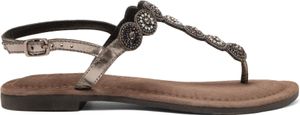 Lazamani Luz Damen Leder-Sandalen Pewter Größe 38