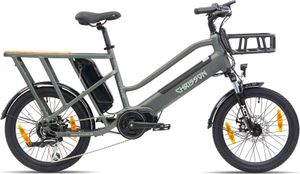 Chrisson eCargo 20 E Bike Lastenrad 20 Zoll Damen oder Herren 155 - 190 cm Pedelec Lastenfahrrad 8 Gänge