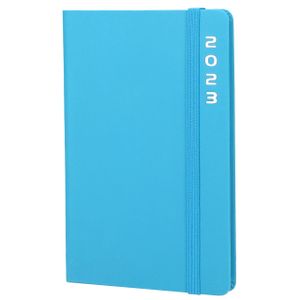 mumbi Taschenkalender 2023 Kalender Buchkalender Business Planer Terminplaner Wochenplaner A6 mit Gummiband, blau