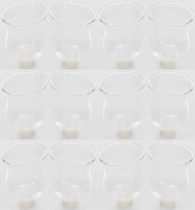 12x Teelichtaufsatz klar 8 cm Glasaufsatz für Kerzenleuchter Kerzenständer Glas Adventskranz Teelichthalter Stabkerzenhalter Kerzenpick 6cm