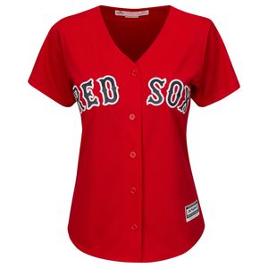 MLB Boston Red Sox Damen Baseball Trikot Cool base Majestic Jersey rot Girls (L)