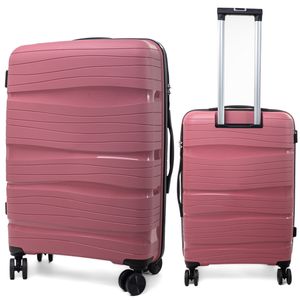 RGL PP3 XL Polypropylen Koffer  Reisekoffer Hardcase Koffer TSA-Schloss Trolley Hartschalenkoffer Grösse: XL Farbe: Rose Red