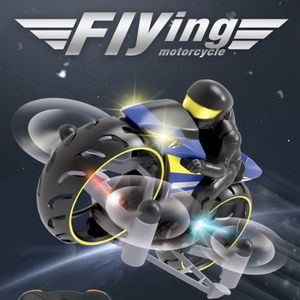 Fliegendes Motorrad Fernbedienung Flugzeuge Land-Luft Dual-Purpose Fliegendes Spielzeug 360° Spezialeffekte Taumeln, brillante Lichter