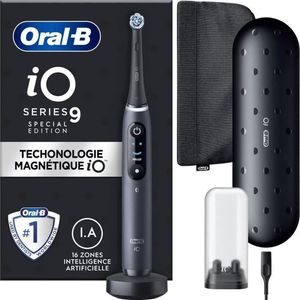 Oral-B iO Series 9 Black Onyx Schwarz Elektrische Zahnbürste Reiseetui - NEU