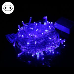 10m 100 LED Lichterkette 8 Lichtmodi Wasserdicht Innen Außen Weihnachten Hochzeit Party Garten Deko (Blau)