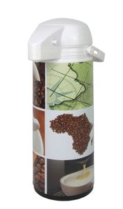 Isolierkanne Pumpkanne Kaffeekanne Teekanne für Warm- und Kaltgetränke 1,9l (Kaffee)