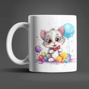 Süße Katze Kätzchen Kinder Teetasse Tasse Geschenkidee – Kitty-02