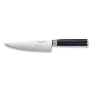 Kuchařský nůž Echtwerk Damascus, kuchařský nůž, nůž na maso, kuchyňský nůž, ocel / dřevo pakka, stříbrná / černá, 18 cm, EW-DM-0310