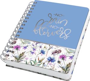 SIGEL JN619 Špirálový zošit Jolie - Misty Meadows - bodkovaný - 120 g/m² - cca A5 - fialová, modrá, zelená - tvrdé dosky - 240 strán - certifikát
