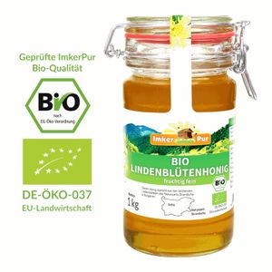 Lindenblüten-Honig, 1 kg, im wiederverw. Vorratsglas, naturbelassen