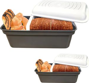 Starlyf Bread Magic - 2er Set Brotkasten, Kunststoff, Brotkorb zum Frischhalten von Brot, 4L