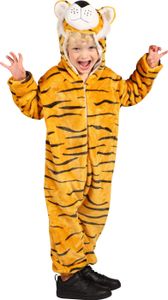 Tiger Kostümoverall für Kinder Kindergröße: 134-140