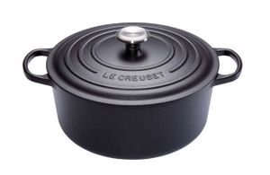 Le Creuset Signature Bräter rund 24 cm schwarz