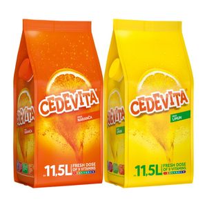Cedevita Orange/Cedevita Zitrone (narandza/limun) Instant Pulver Vitamin Getränke Mix 2 x 900g,macht 23 L Saft alkoholfreie