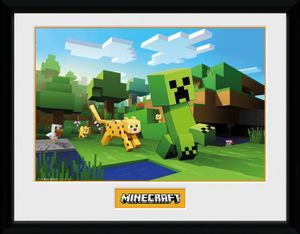 Minecraft Gerahmtes Poster Für Fans Und Sammler - Ocelot Chase (30 x 40 cm)