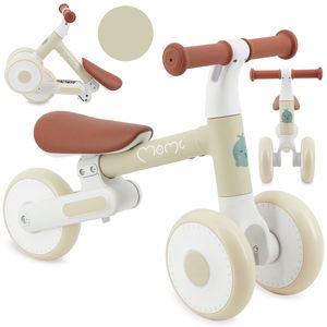 MoMi DEX Laufrad Kinder Fahrrad - Dreirad ohne Pedal, 1-3 Jahre, Klappbar - Beige