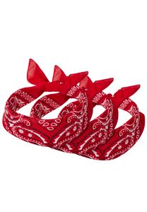 Urban Classics TB4068 | Bandana 3-Pack - Farba: červená - Veľkosť: jedna veľkosť