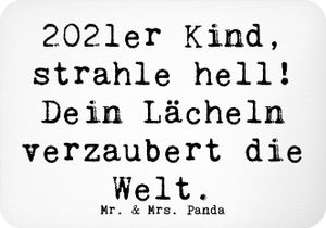 Mr. & Mrs. Panda Magnet Spruch 2021 Geburtstag - Weiß - Geschenk, 2021er Kind, Geburtstag feiern, Kühlschrank Dekoration, 2021 Geburtsjahr, besonderes Kind, Geboren am
