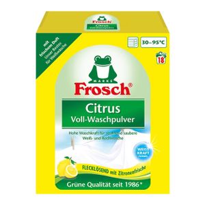 Frosch Citrus Voll-Waschpulver 1,35 kg - Flecklösend mit Zitrone