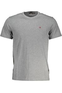 Napapijri Perfect Pánské tričko s krátkým rukávem Grey Barva: Grey, Velikost: 2XL
