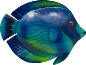 Wanddeko Fisch Metall Zierfisch Wandbild Deko Wand Maritim Garten Figur Skulptur