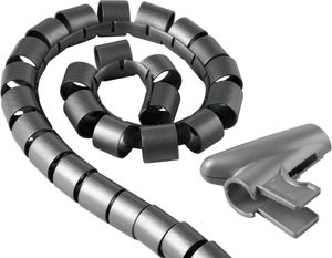 Hama Kabelbündel-Schlauch "Easy Cover", 2,5 m, 20 mm, Silber