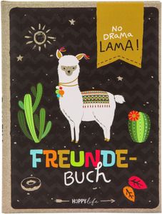 Goldbuch Freundebuch A5 HAPPYlife Lama