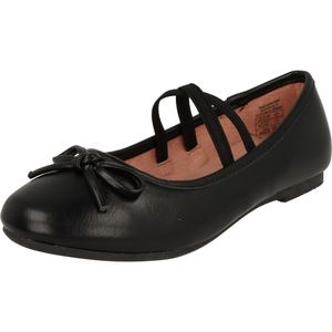 Indigo 422-415 Mädchen Schuhe Hochzeit Taufe Ballerina Schwarz Schleife