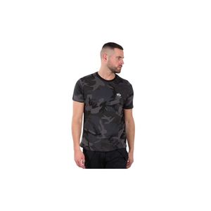 Alpha Industries Herren T-Shirt Basic Small Logo Camo black camo M
