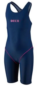 BECO Mädchen Kinder Maxpower Suit Badeanzug Schwimmanzug Einteiler Größe 164 marine/pink
