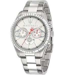MASERATI HAU COMPETIZIONE 53100005, pánské hodinky 43 mm, nerezová ocel, stříbrná barva