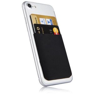 MyGadget Handy Kartenhalter zum aufkleben - RFID Blocking Haftendes Kartenfach, Kartenhülle, Karten Halterung - Geldbörse Smartphone Etui in Schwarz