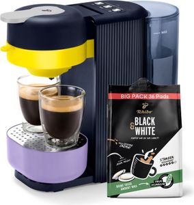 Tchibo Kaffeepadmaschine „CALL ME PAD“ inkl. 36 Tchibo Black & White Pads, mit To-Go Becher Taste, für 2 Tassen, schnell und leise, automatische Abschaltfunktion, Blau Tchibo Kaffeepadmaschine „CALL ME PAD“ inkl. 36 Tchibo Black & White Pads, mit To-Go Becher Taste, für 2 Tassen, schnell und leise, automatische Abschaltfunktion, Blau
