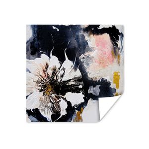 MuchoWow® Poster Blumen - Kunst - Abstrakt - Malerei 100x100 cm - Babyzimmer