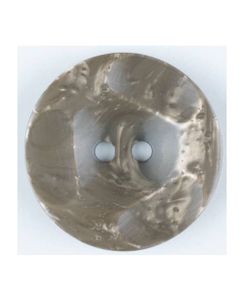 Knopf Polyesterknopf mit Perlmutt Glanz und Vertiefungen, rund, 2 Loch  1 Stck. Dill Knöpfe Farben allgemein: Braun, Durchmesser: 20 mm