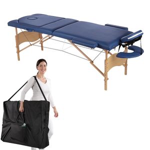 3 Zonen Mobile Massageliege Inkl.tasche Liege Massagebank Klappbar Blau M01