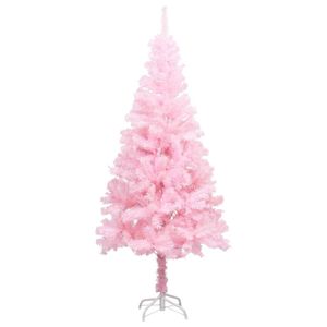 vidaXL Künstlicher Weihnachtsbaum mit Beleuchtung & Kugeln Rosa 180cm