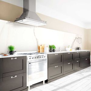 Küchenrückwand Spritzschutz Selbstklebend, Motiv Better Together in Creme, Folie Eco Glanz, Größe 300 x 60 cm